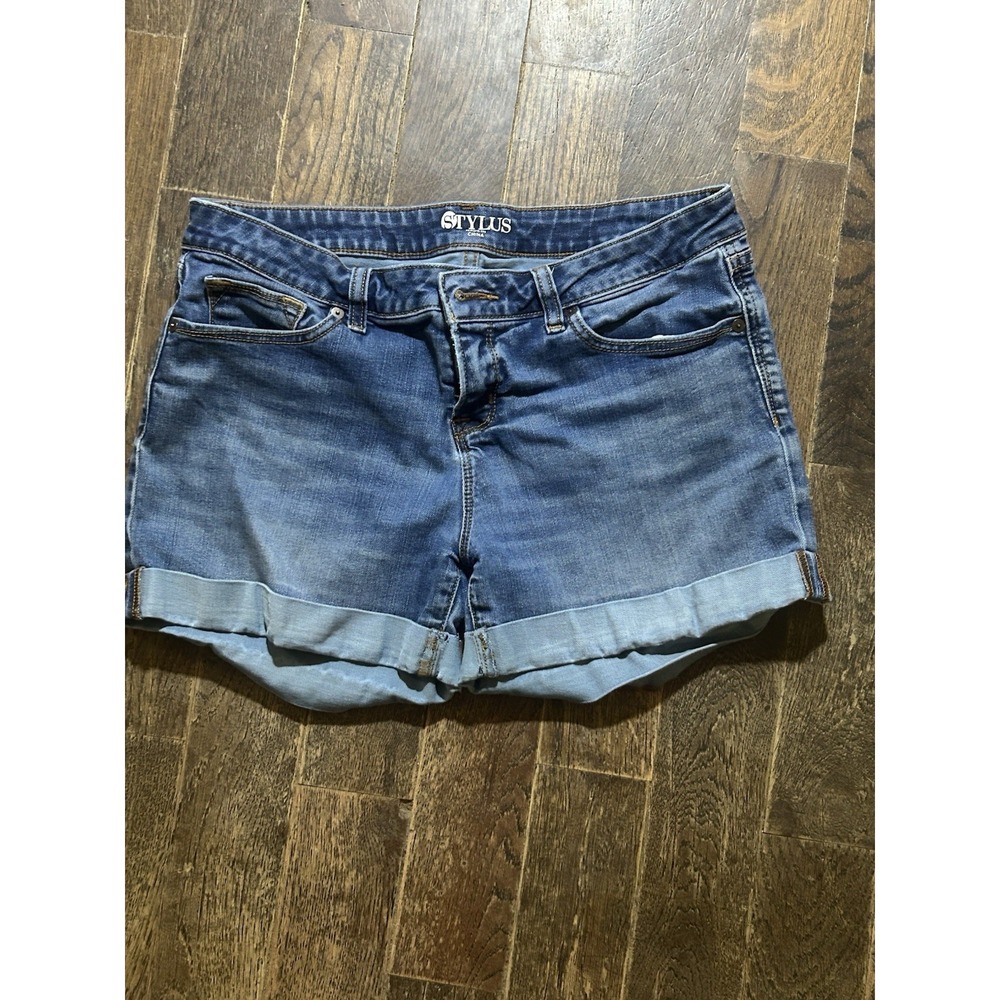 JC Penny Stylus Women's Denim Jean Shorts with Stretch Medium Wash 30/10